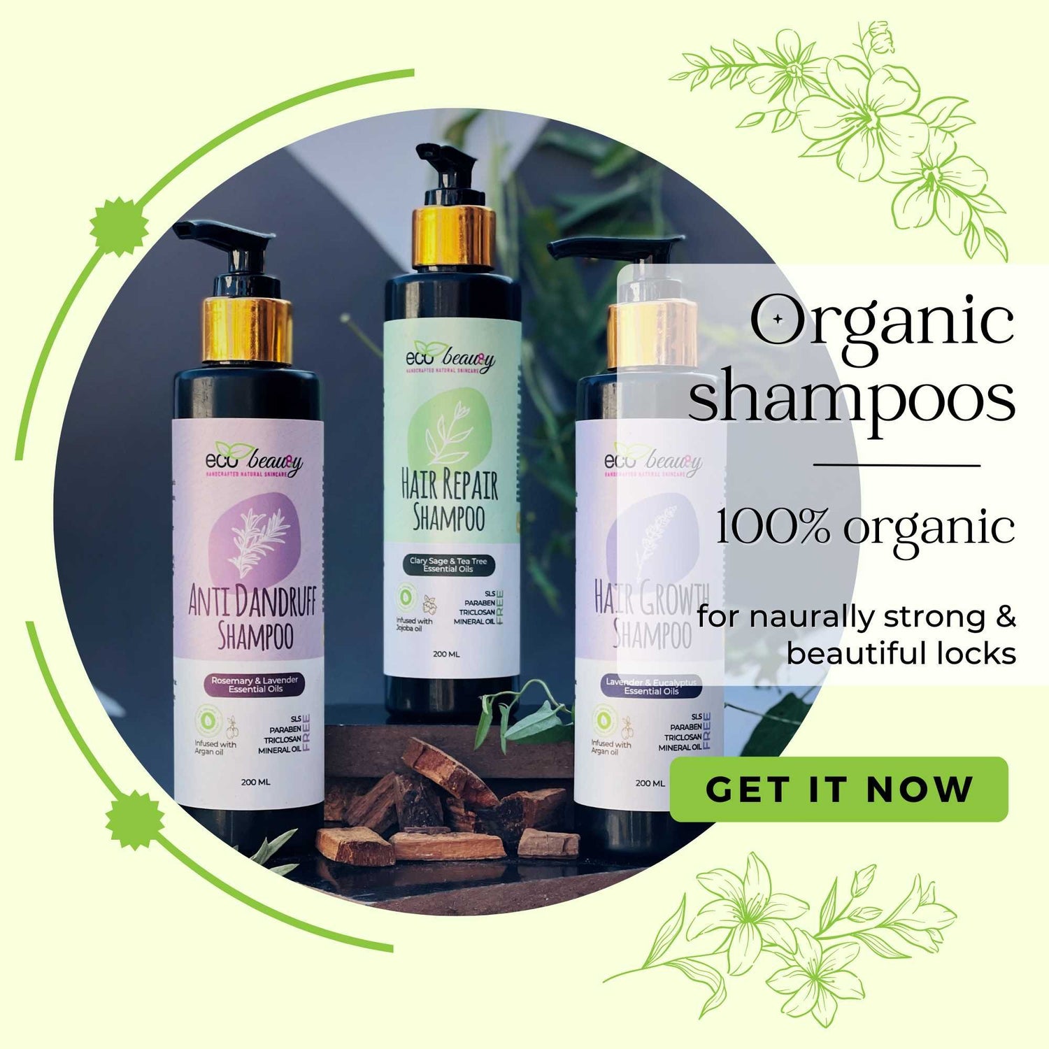 Organic shampoos - ecobeau8y