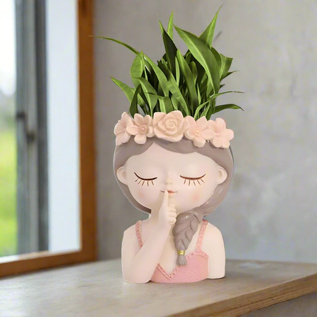 Sleeping Beauty Potted Vase | Flower Pot | Gypsum + Concrete |Handmade Home Decor Gift ecobeau8y