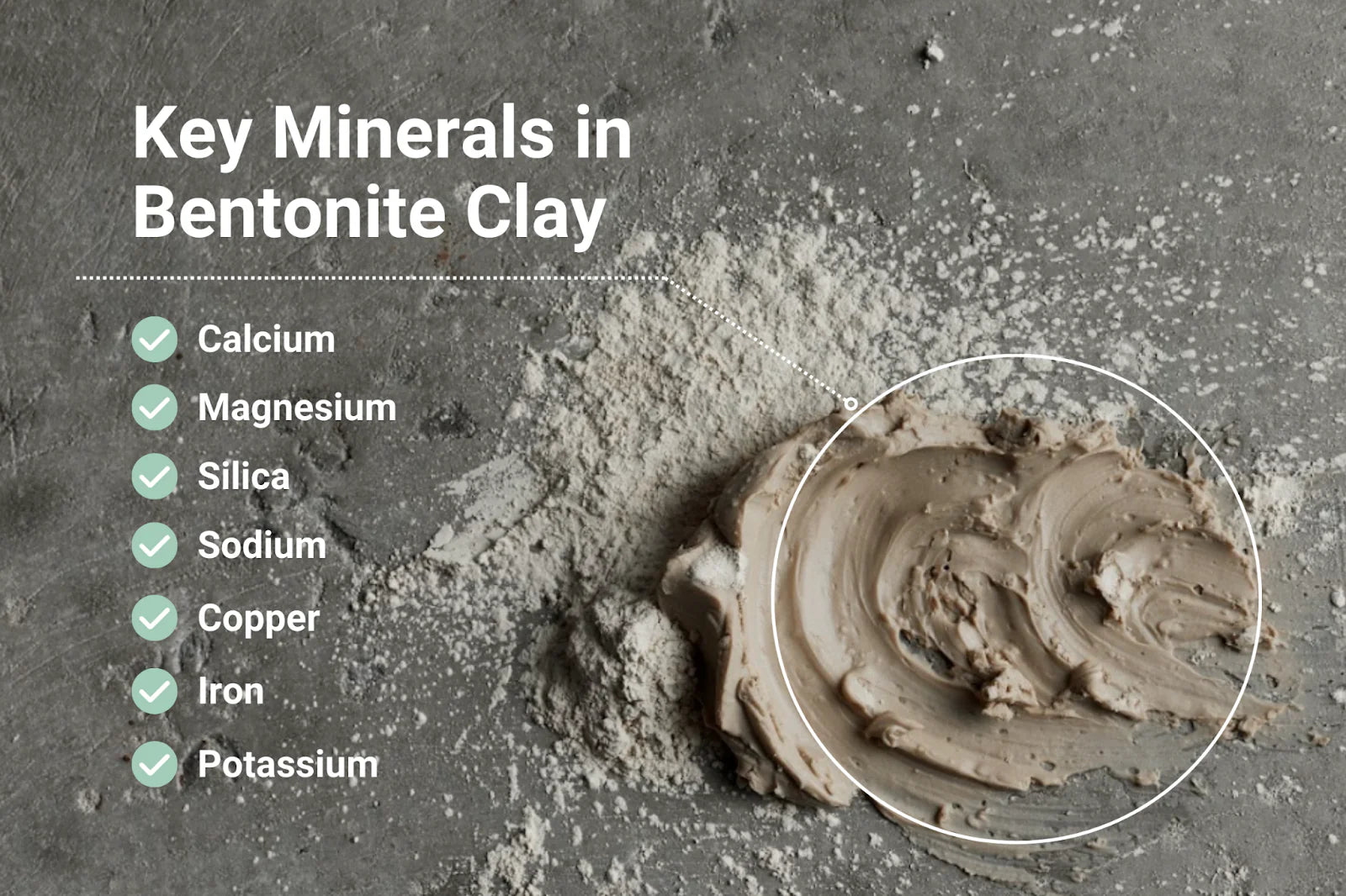 Calcium bentonite clay in bulk - 1kg(1000g) ecobeau8y